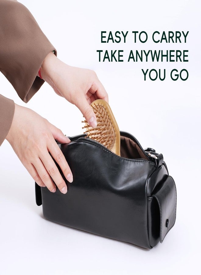 Combetter Mini Bamboo Hair Brush for Hair Growth - Detangling Scalp Massage Brush for Women, Men & Kids For All Hair Types, for Travel Small Hairbrush - Image 5